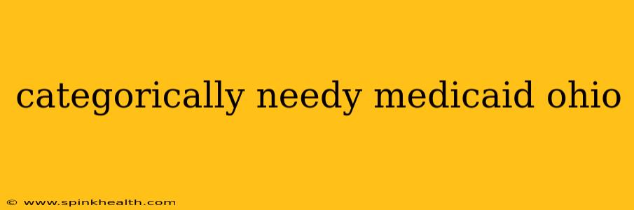 categorically needy medicaid ohio