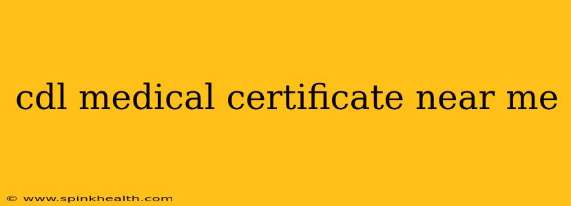 cdl medical certificate near me
