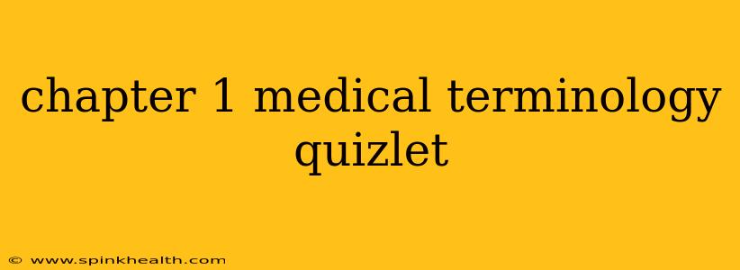 chapter 1 medical terminology quizlet