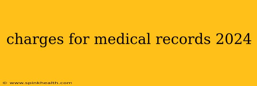 charges for medical records 2024