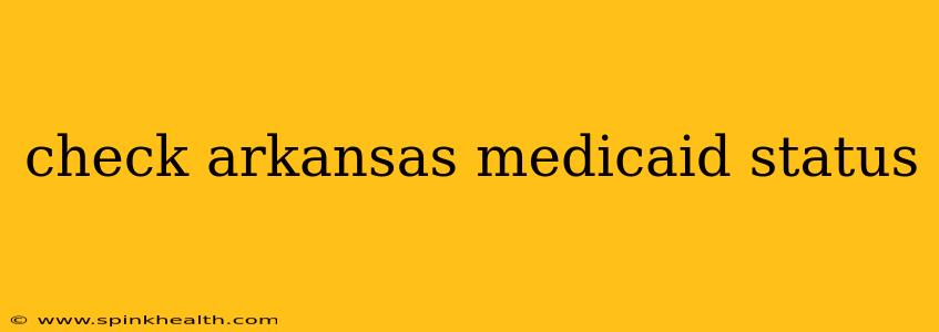 check arkansas medicaid status