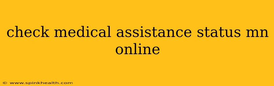 check medical assistance status mn online