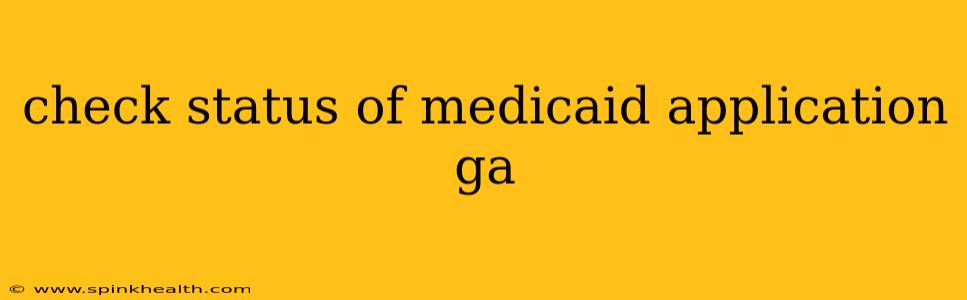 check status of medicaid application ga