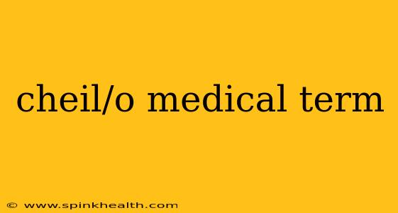 cheil/o medical term