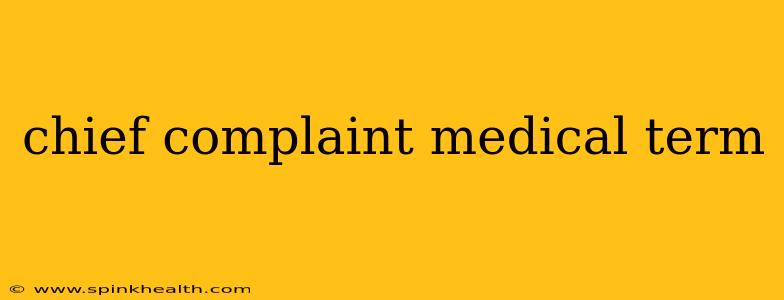 chief complaint medical term