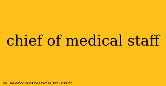 chief of medical staff