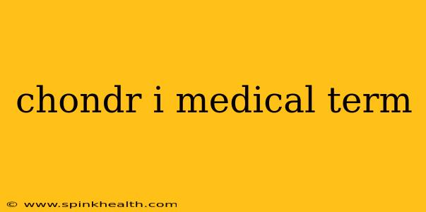 chondr i medical term