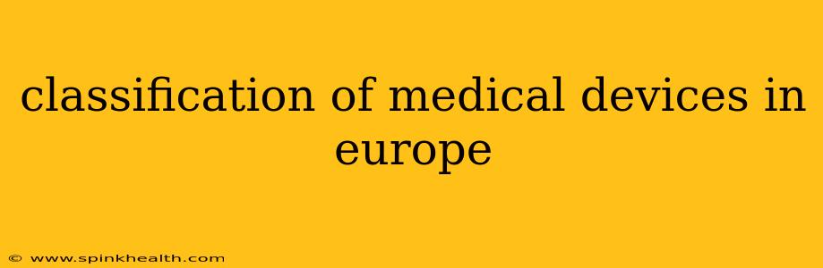 classification of medical devices in europe