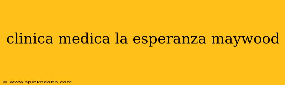 clinica medica la esperanza maywood