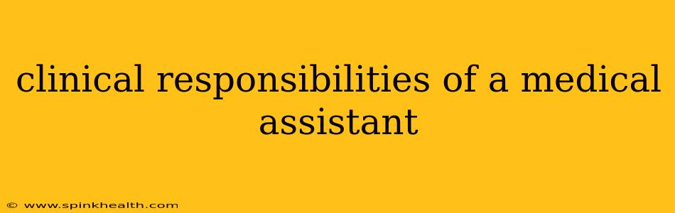 clinical responsibilities of a medical assistant