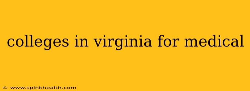 colleges in virginia for medical