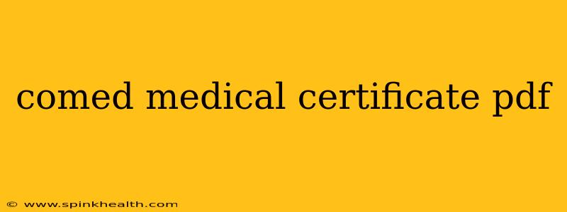 comed medical certificate pdf