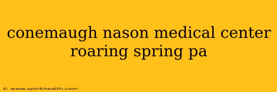 conemaugh nason medical center roaring spring pa