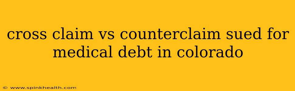 cross claim vs counterclaim sued for medical debt in colorado