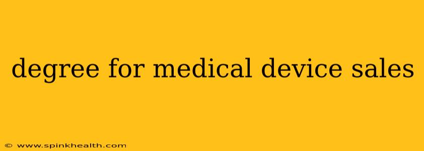degree for medical device sales