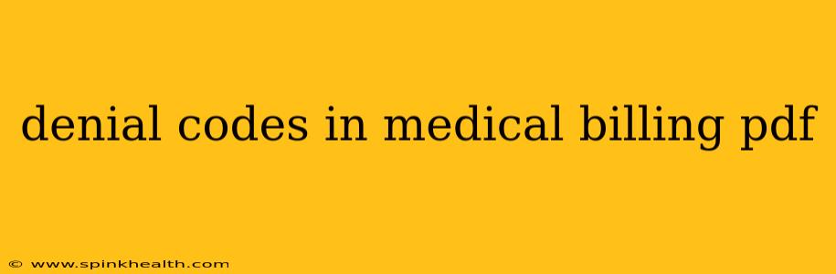 denial codes in medical billing pdf