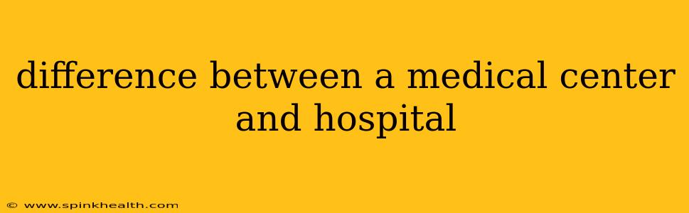 difference between a medical center and hospital