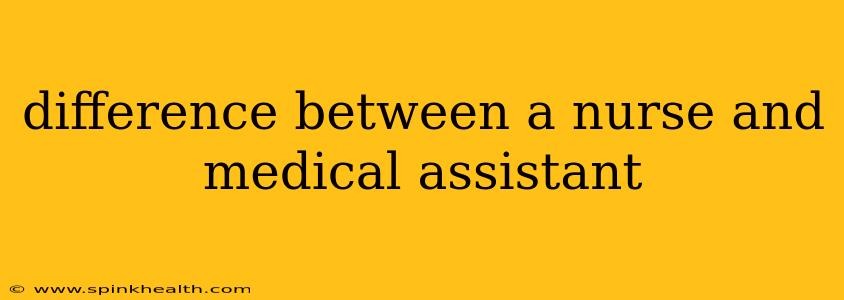difference between a nurse and medical assistant