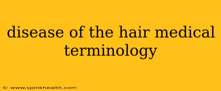 disease of the hair medical terminology