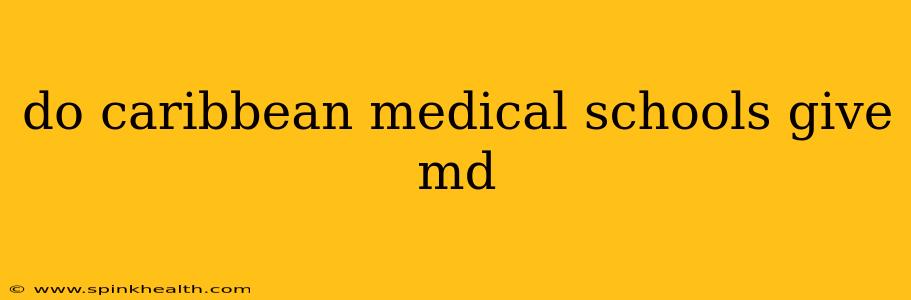 do caribbean medical schools give md