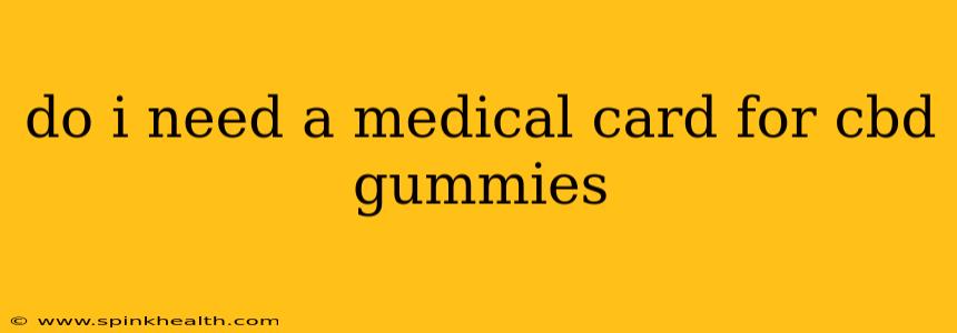 do i need a medical card for cbd gummies