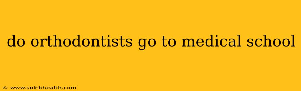 do orthodontists go to medical school