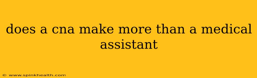 does a cna make more than a medical assistant