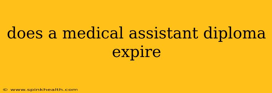 does a medical assistant diploma expire