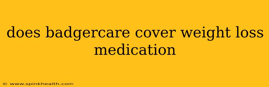 does badgercare cover weight loss medication