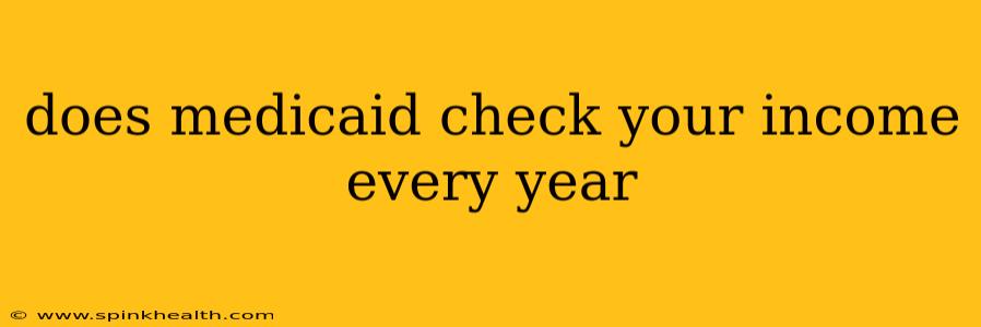 does medicaid check your income every year