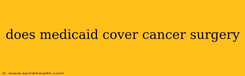 does medicaid cover cancer surgery