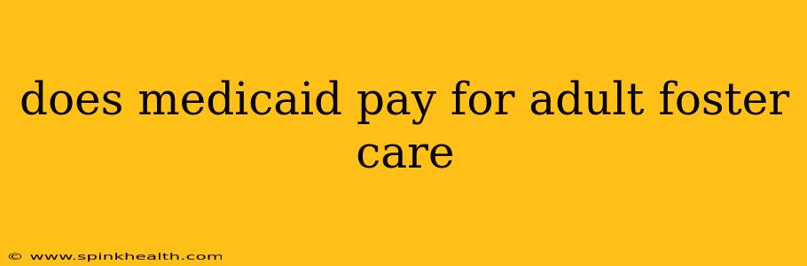 does medicaid pay for adult foster care