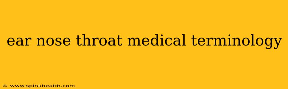 ear nose throat medical terminology