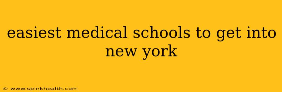 easiest medical schools to get into new york