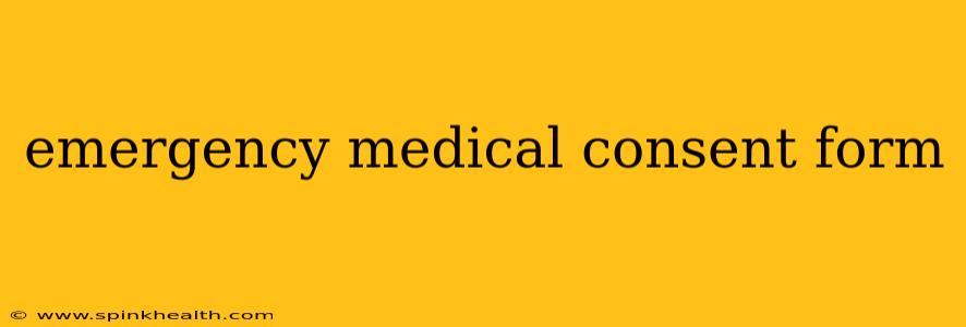 emergency medical consent form