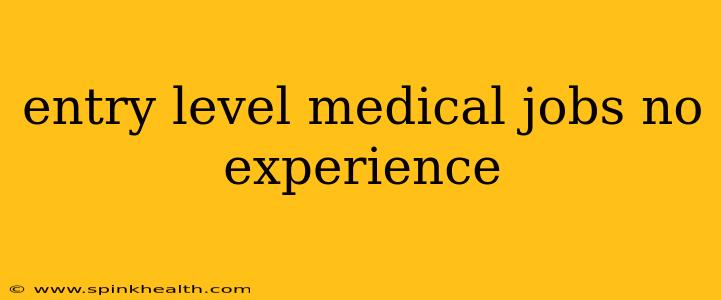 entry level medical jobs no experience