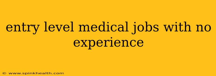 entry level medical jobs with no experience