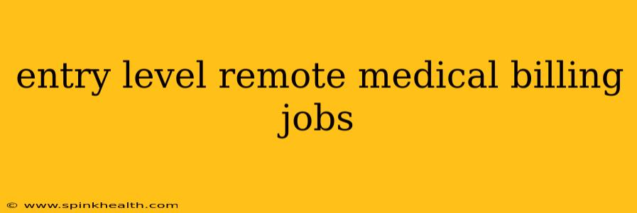 entry level remote medical billing jobs