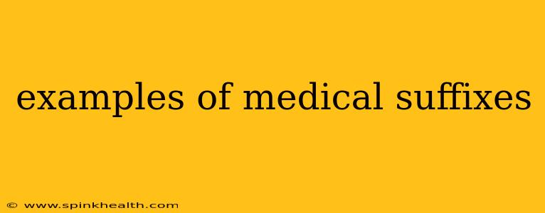 examples of medical suffixes