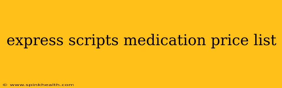 express scripts medication price list