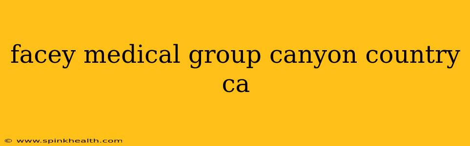 facey medical group canyon country ca