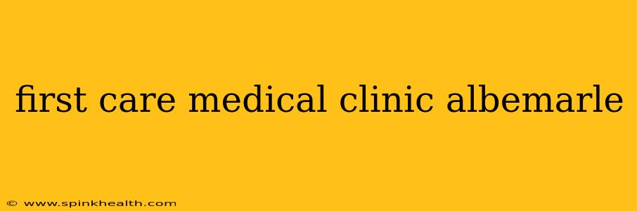 first care medical clinic albemarle