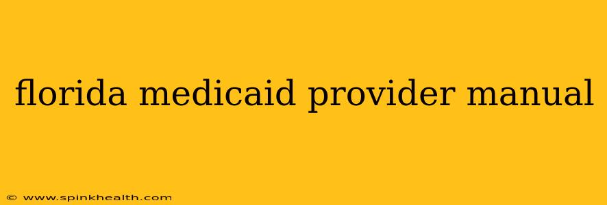 florida medicaid provider manual