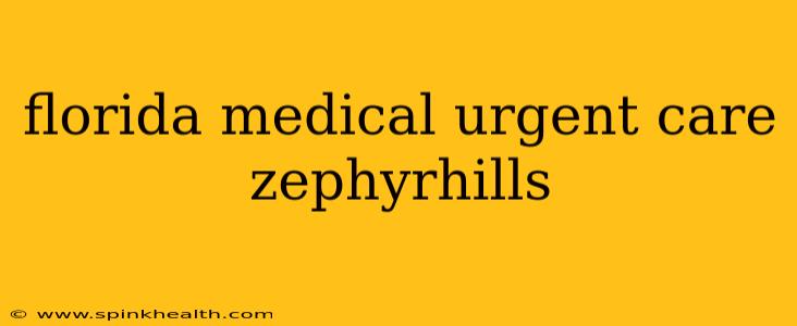 florida medical urgent care zephyrhills