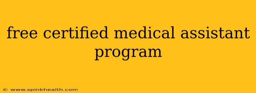 free certified medical assistant program