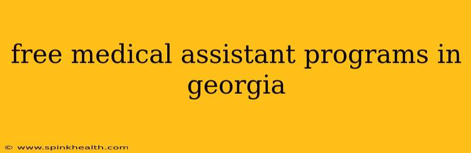 free medical assistant programs in georgia