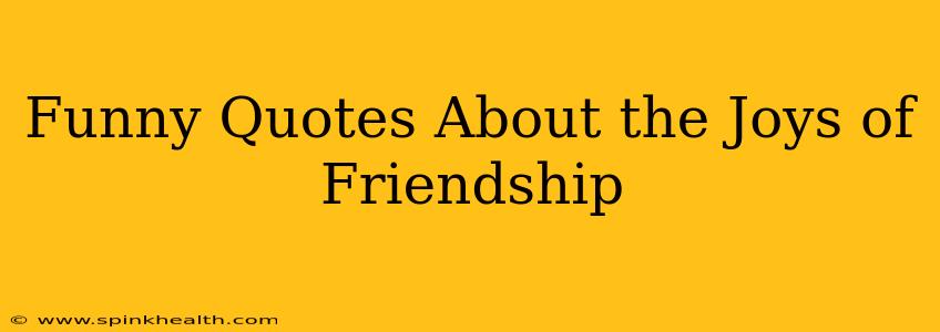 Funny Quotes About the Joys of Friendship