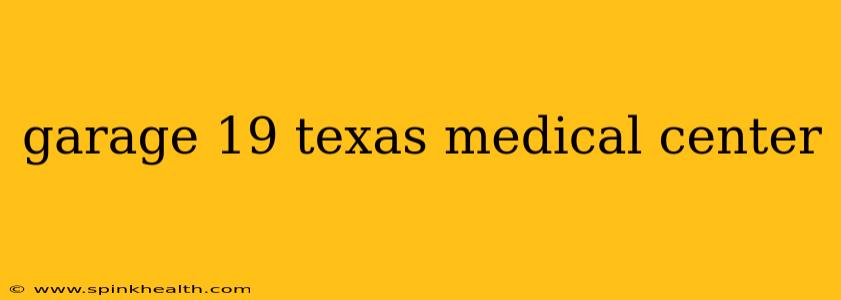 garage 19 texas medical center