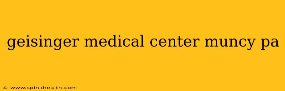 geisinger medical center muncy pa