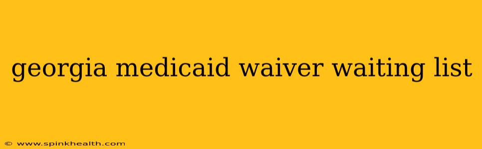 georgia medicaid waiver waiting list